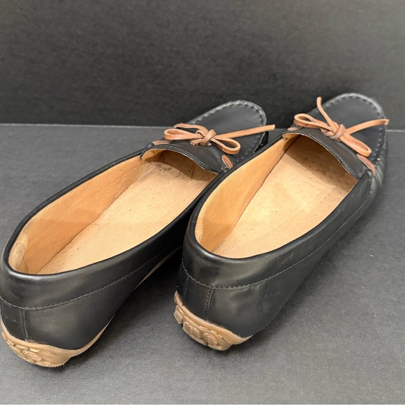 Clarks Black Leather Boat/Driving Shoe - Picture 4 of 7